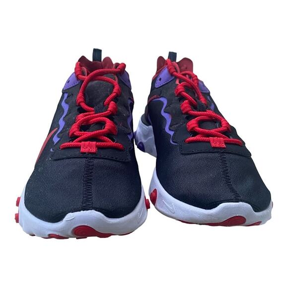 Nike React Element 55 Womenns 7.5 Black Red Purple CQ9903-001  Running Sneakers - Picture 4 of 16